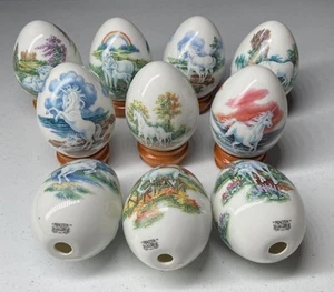 Lot of 10 Princeton Gallery Unicorn Eggs Stands Vintage 1990s Fantasy Decor 1993 - Picture 1 of 7