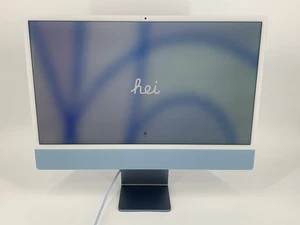 iMac 24 Blue 2021 3.2GHz M1 7-Core GPU 8GB 256GB Excellent Condition - Afbeelding 1 van 10