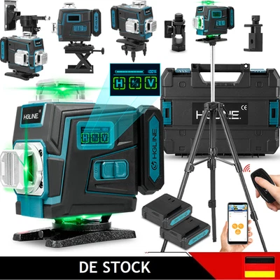 16 Line Laser Level Wasserwaage 4D 360° Kreuzlinienlaser mit Koffer + Stativ DE - Bild 1 von 4