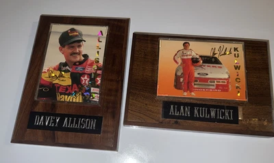 Bonitas tarjetas deportivas de colección Nascar Davey Allison y Alan Kulwicki Foto 1 de 4