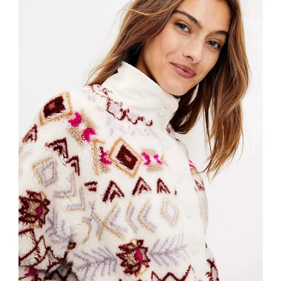 Lou & Grey Fair Isle 舒适夏尔巴夹克小号 — 第 1/4 张图片