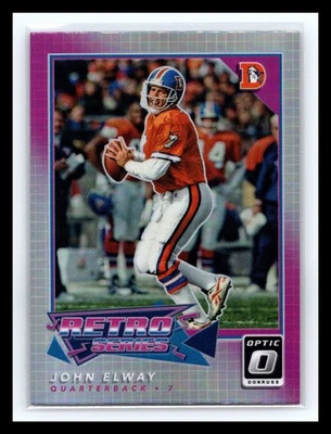 💥 John Elway 2023 Donruss Optic Retro Series Silver Optic Holo Prizm # RS-3 - Image 1 of 2