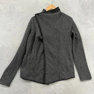 Cárdigan suéter Mountain Hardwear para mujer gris medio cierre a presión lana Foto 1 de 4