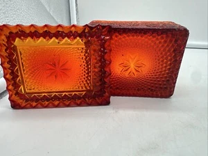 Tiara Glass Amberina Box With Lid 3.5 X 2.5 Inches 1920-1930's - Picture 1 of 8
