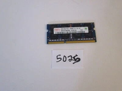 Hynix HMT351S6BFR8C-H9 4Gb 1333Mhz PC3-10600 DDR3 SODIMM laptop memory RAM (5025 - Image 1 of 2