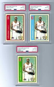 2004 Fleer Tradition #210 LeBron James RED BLUE GREEN PSA 10 #'ed Consecutively!