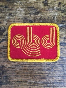 Vtg ABD 2.75” Sew On Embroidered Patch USA Badge Red Yellow - Picture 1 of 4