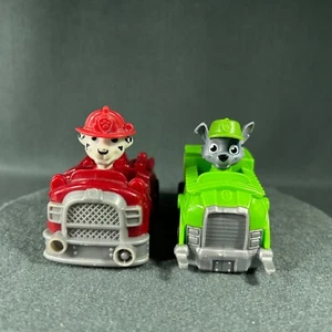 Paw Patrol Marshall Rocky Plastic Vehicle Lot Spin Master SML - Picture 1 of 11