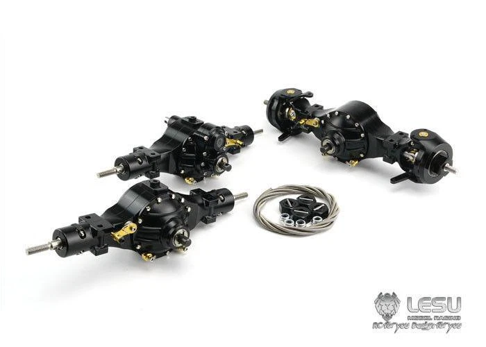 1/14 LESU 6X6 Front Raer Axle Set Differential Lock for RC Tamiya Tractor Truck - Image 1 of 1