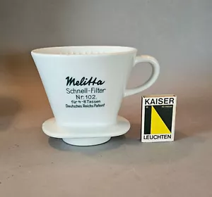 alter Melitta Nr. 102 Kaffee Schnell Filter Kaffeefilter Deutsches Reich Patent - Bild 1 von 8