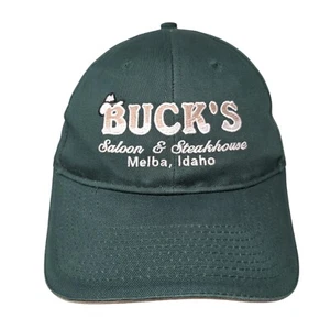 Buck's Saloon & Steakhouse Melba Idaho Strapback Hat Green OS Adjustable Cotton - Picture 1 of 8