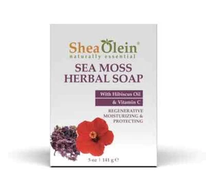 Shea Olein Meeresmoos Kräuterseife mit Hibiskusöl & Vitamin C, 6er Pack - Bild 1 von 2