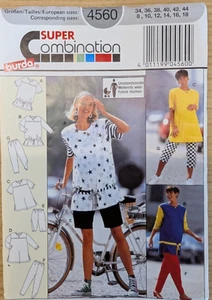 BURDA Super Combination 4560 Sz 8-18 Misses Top Shorts Pants Maternity Uncut - Picture 1 of 2