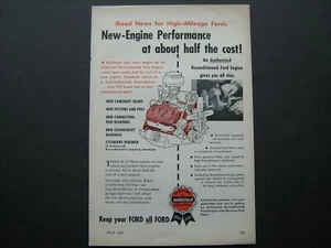 1951 Ford Reconditioned V8's for FoMoCo cars/trucks vintage ad from estate-'51 - Picture 1 of 1