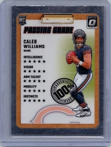 CALEB WILLIAMS RC 2024 Donruss Optic Passing Grade Insert #1 Rookie Bears - Picture 1 of 2