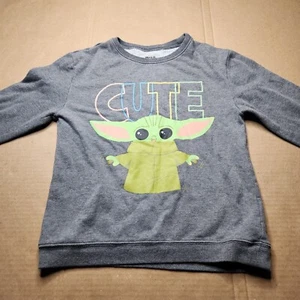 Girls Baby Yoda Sweatshirt Long Sleeve Pullover Size 14/16 XLarge Cute - Picture 1 of 7