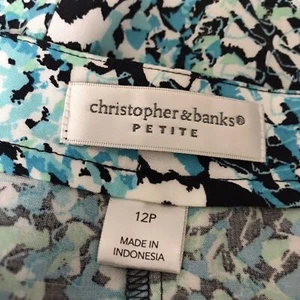Christopher & Banks multicolored mid flow Skirt with side zipper Size 12P - Picture 1 of 11