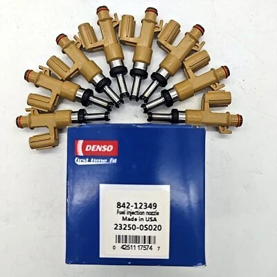8Pcs DENSO Fuel Injectors for 2008-2019 Toyota Tundra 5.7L V8 #23250-0S020 NEW Foto 1 de 4