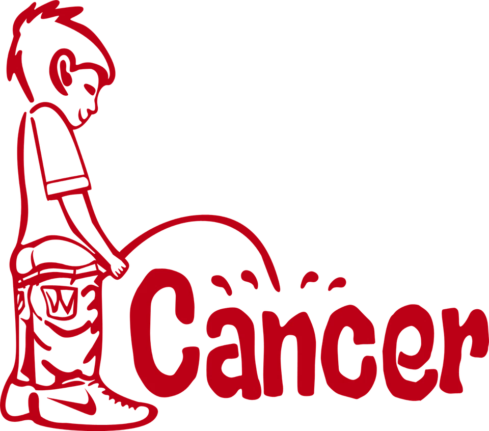 Мальчик мочится на рак качества виниловая наклейка 42 различных цветов в наличии - Изображение 1 из 2