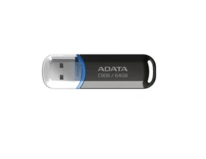 ADATA C906 Compact USB Flash Drive, AC906-64G-RBK with Lanyard - Afbeelding 1 van 5