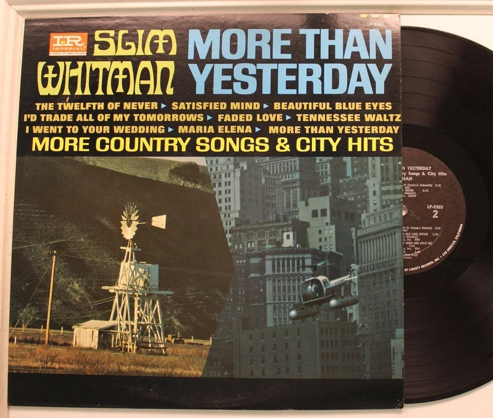 Slim Whitman Lp More Than Yesterday On Imperial - Vg+ To Vg - Image 1 of 1