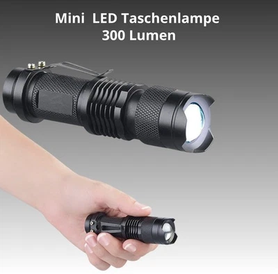 SANKE RESCUE LED Kleine Taschenlampe 3 Lichtmodi Extrem Hell wasserdicht 300 Lumen Taktisches