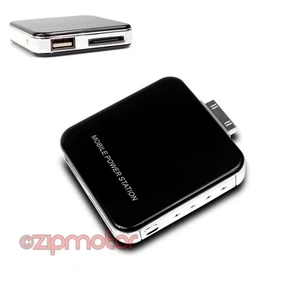 2200MAH PORTABLE EXTERNAL BLACK BATTERY CHARGER USB IPHONE 4S 4 3GS IPOD NANO - Photo 1 sur 1