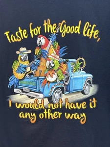 Margaritaville Navy Tee XXL Papagei Taste for Good Life Fins Up Gatlinburg TN - Bild 1 von 7