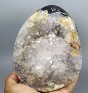 3.41lb Agate Geode! NATURAL Amethyst CRYSTAL QUARTZ Geode Agate Egg Reiki Health - Bild 1 von 10