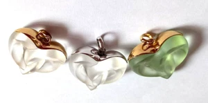 CIONDOLO E CATENA LALIQUE CUORI INTRECCIATI PER SEMPRE ORO 9CT SOLO ROSA O VERDE SINISTRO - Foto 1 di 6