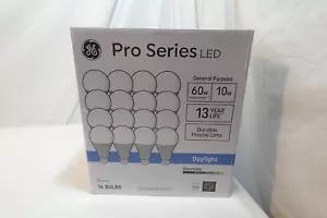 GE PRO SERIES A19 LED 60W DIMMABLE DAYLIGHT 16 BULBS 800 LUMENS - NEW - Picture 1 of 11
