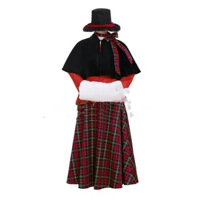 Charles Dickens Caroler Costume Victorian Yuletide Lady Christmas Fancy Dress # - Image 1 of 4