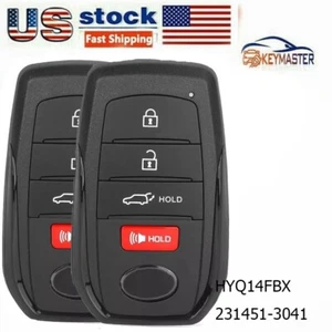 2X HYQ14FBX-231451-3041 Remote Key Fob for 2021 2022 2023 TOYOTA VENZA 314.3MHz - Foto 1 di 2