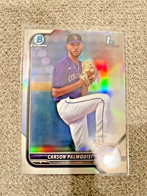 2022 Bowman Draft Chrome Refractor BDC-31 Carson Palmquist Colorado Rockies - Image 1 of 2