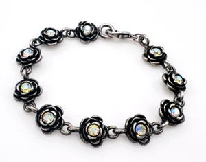 Premier Designs Primrose Antik Silberfarben AB Blume Armband - Bild 1 von 8