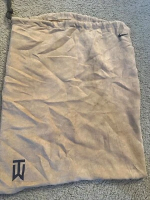 РЕДКАЯ сумка на шнурке для обуви для гольфа Nike Tiger Woods TW коричневая желтовато-коричневая черная с золотом - Изображение 1 из 4