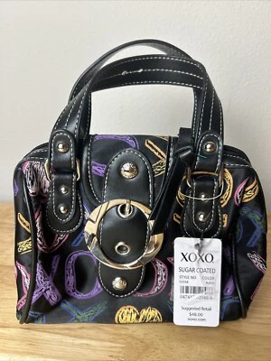 XOXO Sugar Coated Mini Black Bag Purse Hearts Handbag NWT - Image 1 of 4