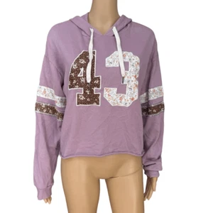 Altar’d State pink Maeve cotton blend paisley patchwork hoodie size L - Picture 1 of 7