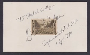 Lt. General Dave R. Palmer, Superintendent West Point, signed US Army stamp - Picture 1 of 1