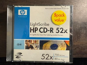 HP LightScribe HP CD-R 52x 700 MB Blank Media Disc New Sealed - Afbeelding 1 van 1