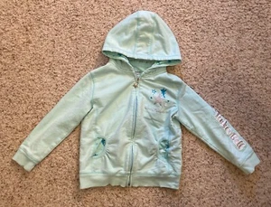 Disneyland Resort Girls Size Small 5/6 Tinkerbell Zip-Up Hooded Sweatshirt - Picture 1 of 10