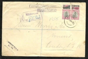 South Africa  Sc 24f  SHEET on REGISTERED COVER  to LONDON  FVF - Picture 1 of 2