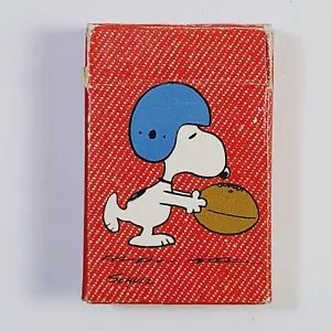 Hallmark Peanuts Football Miniature Playing Cards Snoopy Charlie Brown Vintage - Picture 1 of 12