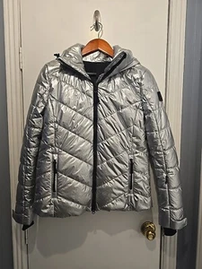 Bogner Fire & Ice Women’s Silver Goose Down Hooded Puffer Ski Jacket Size 6 (S) - Picture 1 of 22