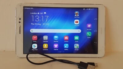 Huawei Mediapad T1.8.0 T1 8" Tablet 8GB Wifi + 4G Silver & White SPARES/REPAIRS - Image 1 of 3