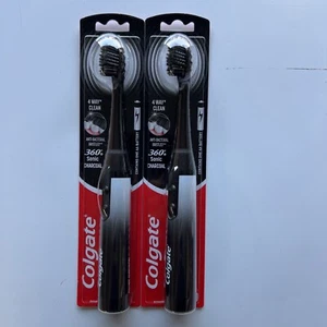 Colgate 360 Power Charcoal Battery Toothbrush, Black, 2 Pack - Picture 1 of 5