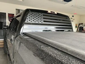 Back Window American Flag decal for Chevy America Die Cut Sticker USA - Picture 1 of 5