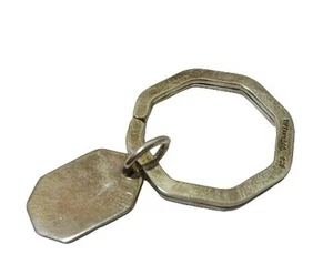 TIFFANY & Co. Llavero octogonal de grabado 925 de plata wz/Box Vintage Rare F/S - Imagen 1 de 8
