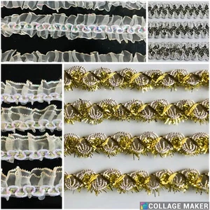 1 Meter Elegant Lace Trims Sew Wide Nichtelastisch New NM - Picture 1 of 10