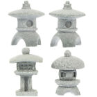 4pcs miniature asian pagoda micro landscape accessories Sandstone Pagoda Statue